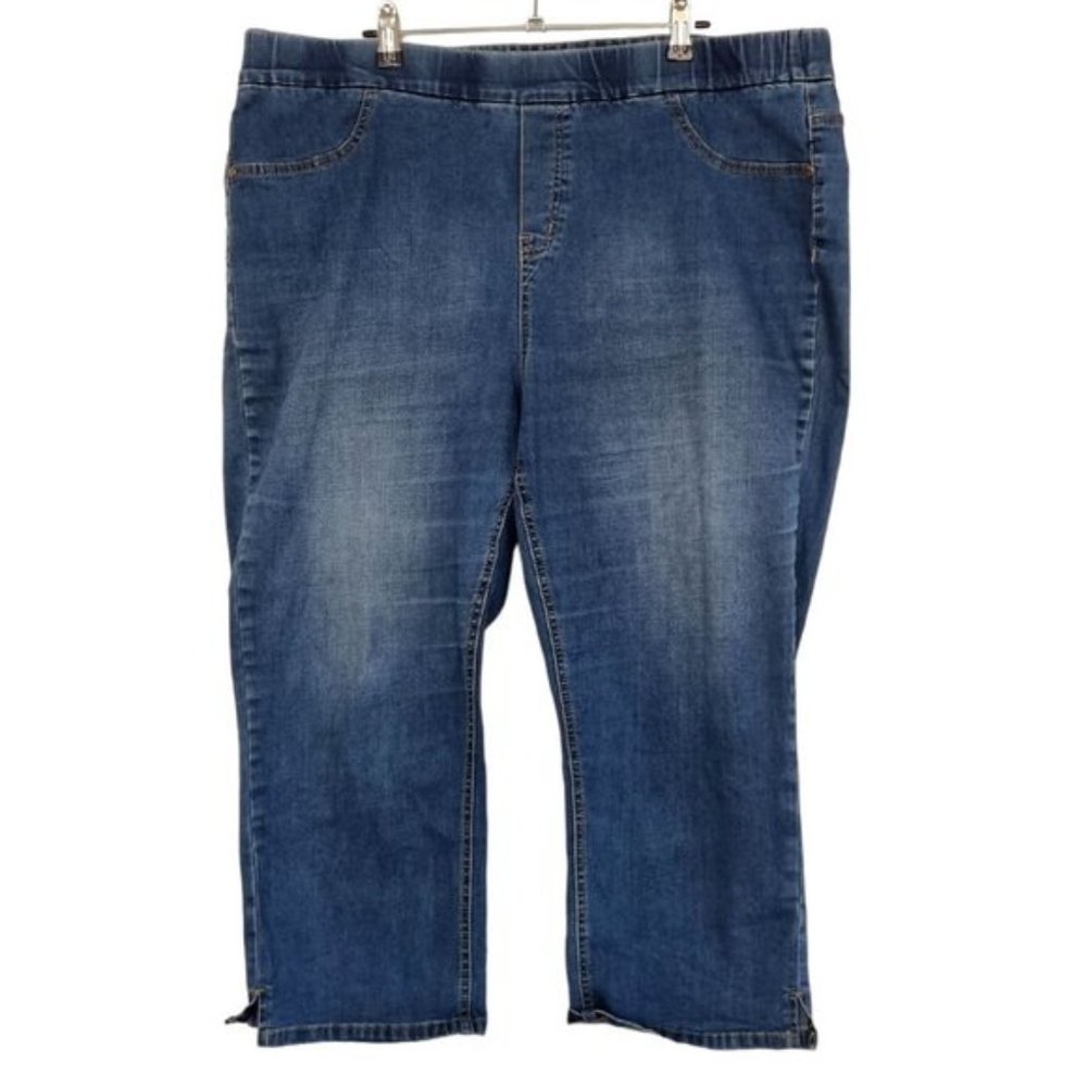 AUTOGRAPH Size 20 Denim 3/4 Length Crop Stretch Pants Jeans